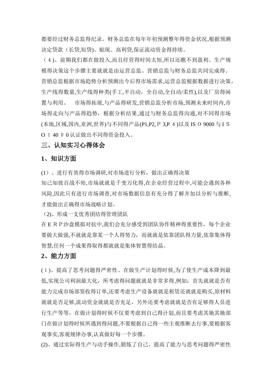 erp沙盘模拟实训报告_第3页