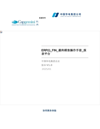 ERP-FIN-操作手册-报表平台