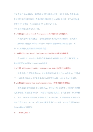 FPGA的配置引脚说明