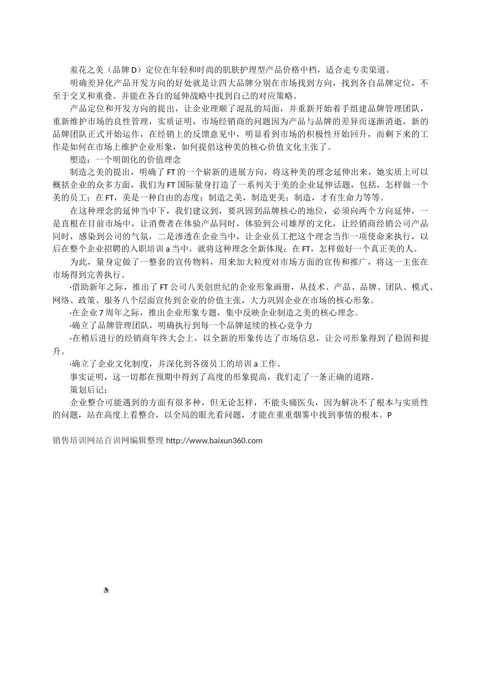 FT美容化妆品集团整合策划纪实_第3页