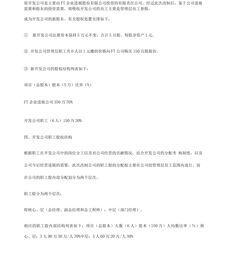 FT开发公司改制方案_第2页