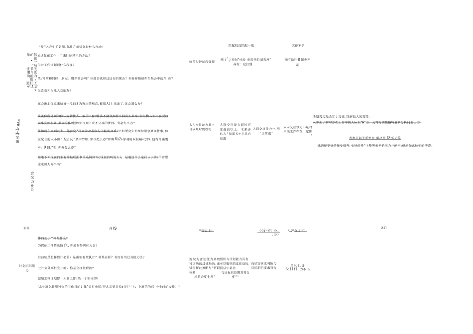 HR常用的1个面试提问及评分_第3页