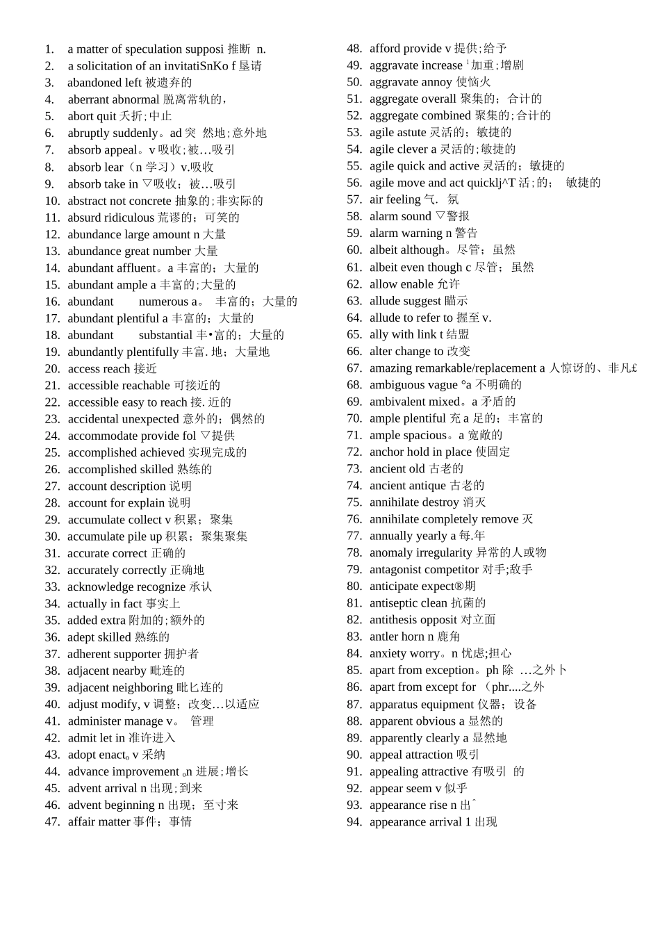 iBT新托福镇魂单词题全集_第1页
