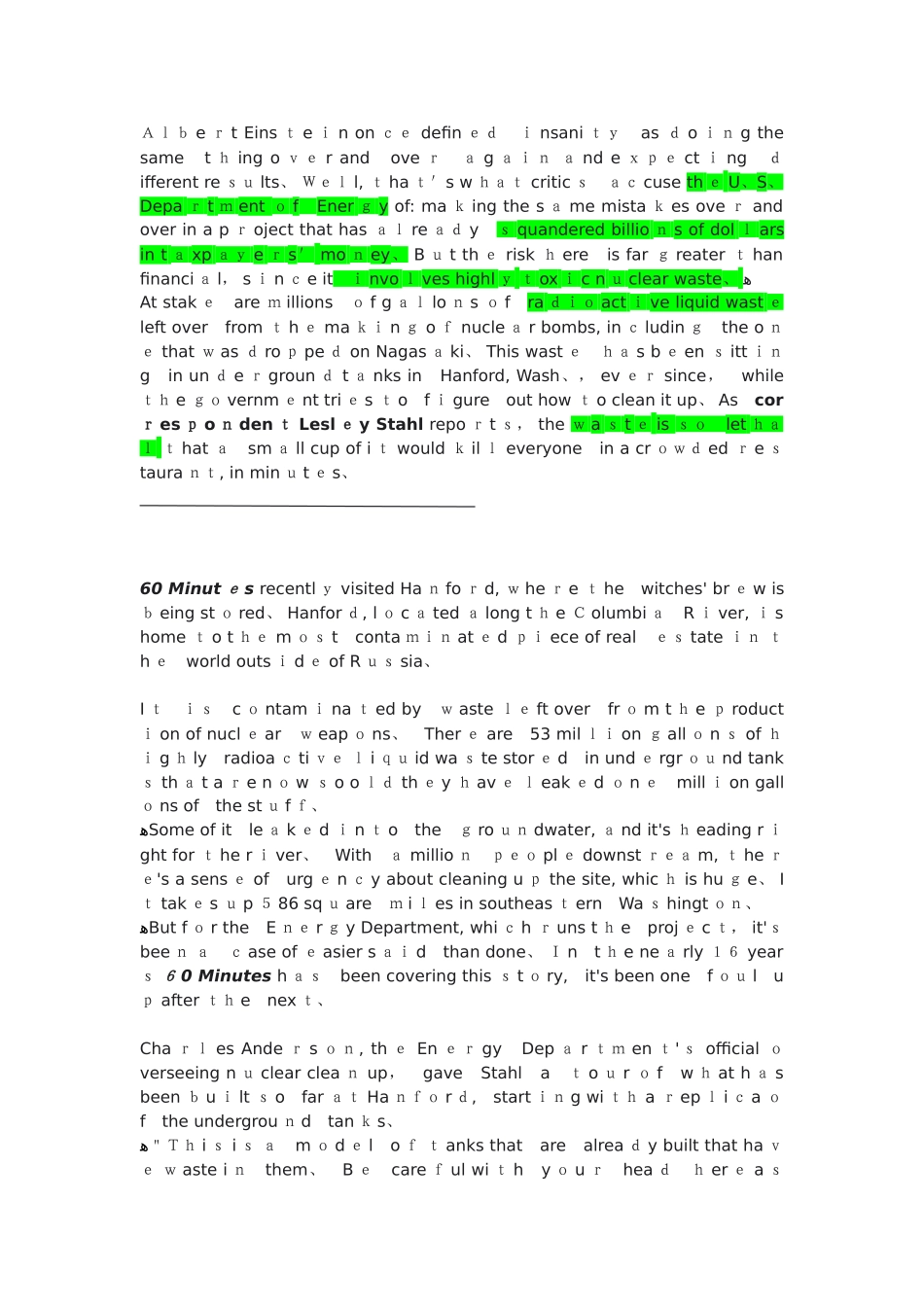 lethal and leaking听力材料原文_第1页