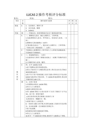 LUCAS-2操作考核评分标准