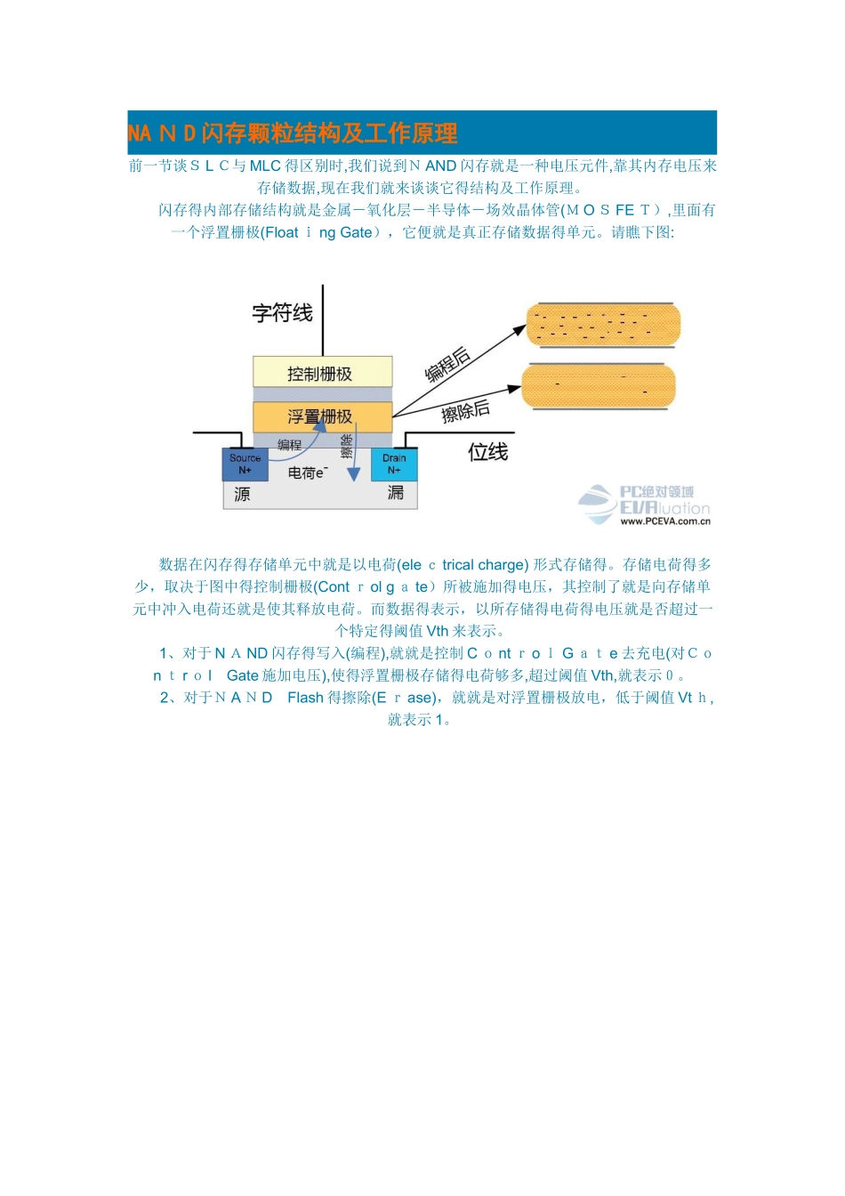 NAND闪存颗粒结构及工作原理_第1页