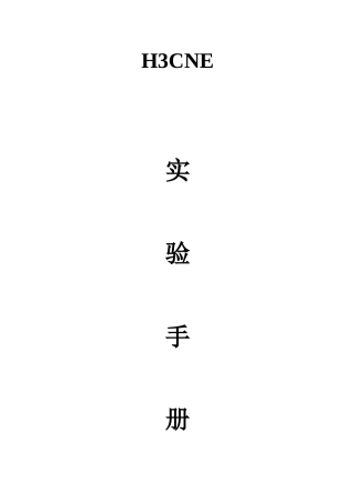 NE实验手册专业资料