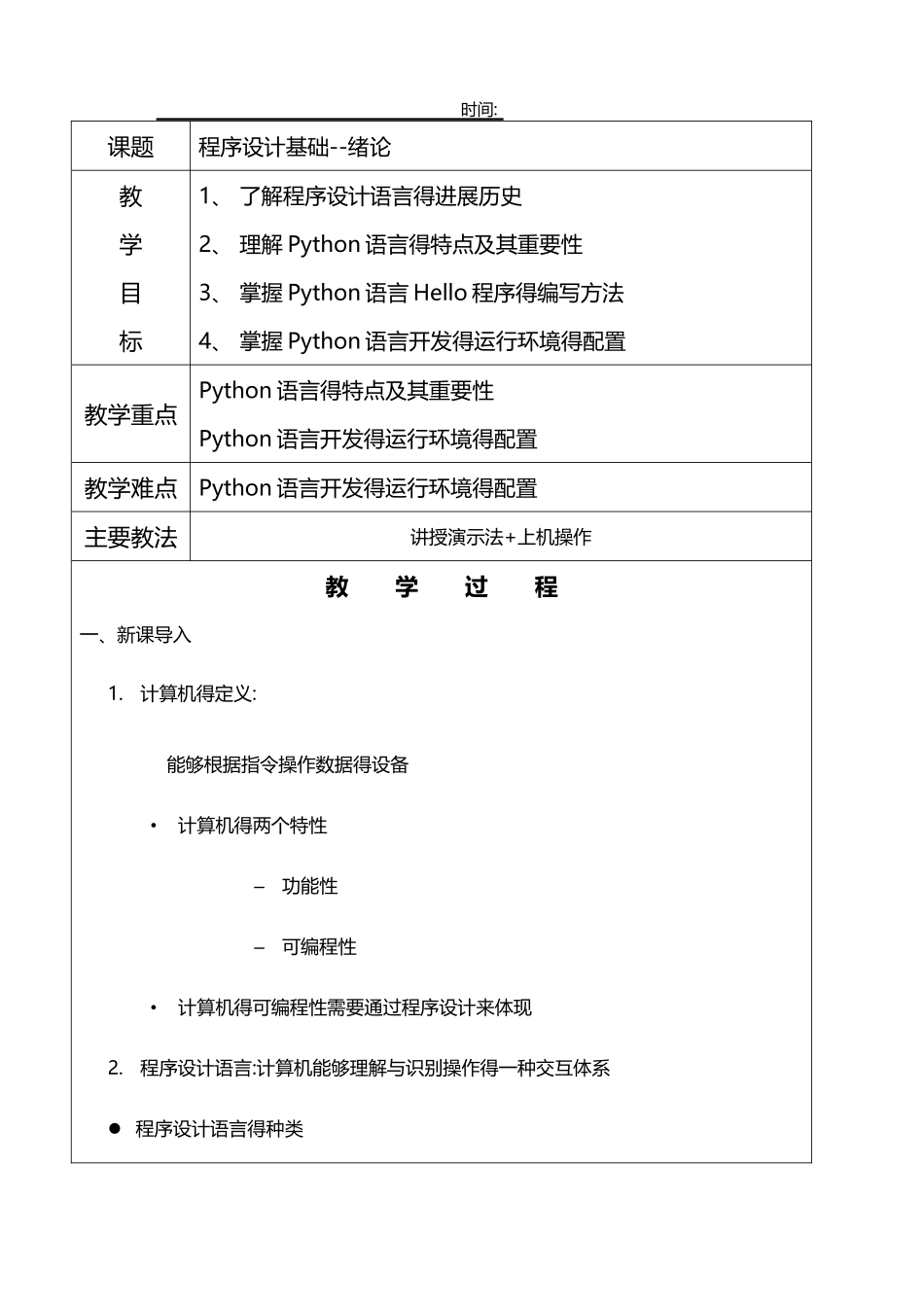 Python教案-教学设计_第1页