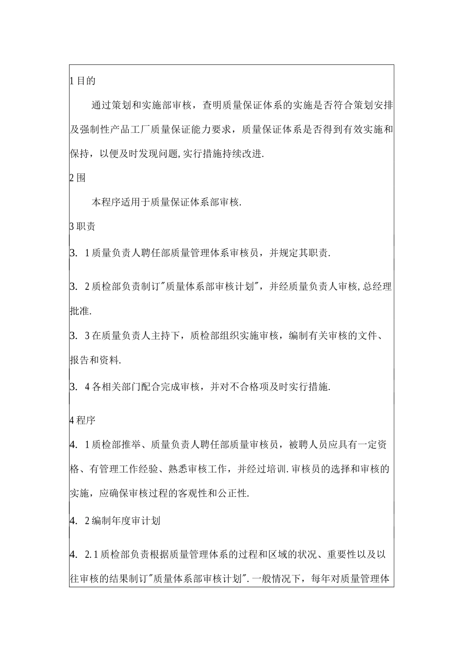 QP11内部质量审核程序_第1页