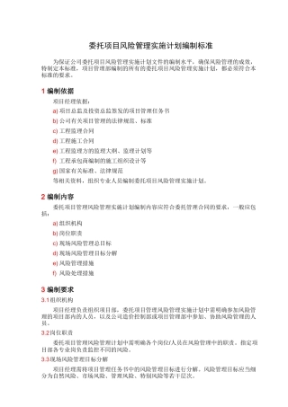 SCH08-委托项目风险管理实施计划编制标准