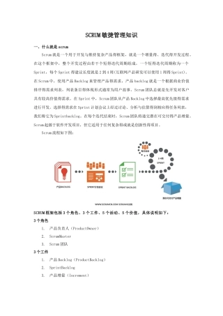 Scrum敏捷项目管理知识
