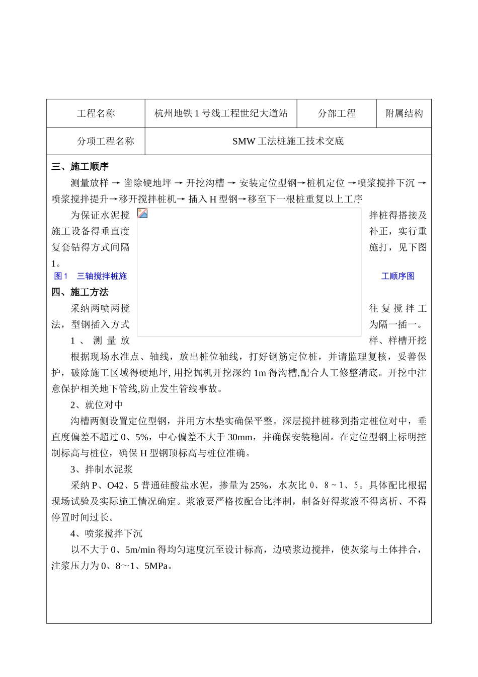 SMW工法桩施工技术交底_第3页