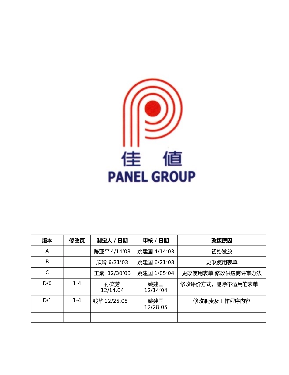 SPQA-001---供应商管理办法--D1_第1页