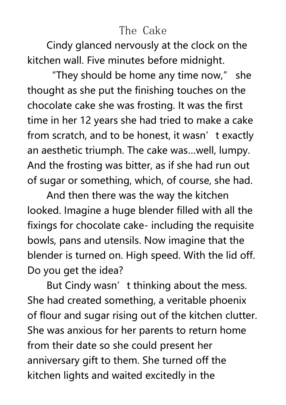 The-cake-精美英语阅读_第2页