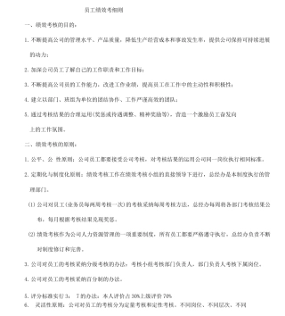 TRK员工绩效考核细则