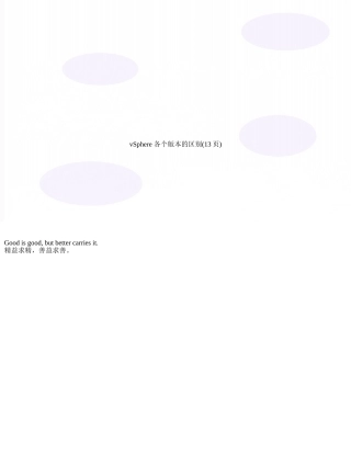 vSphere-各个版本的区别
