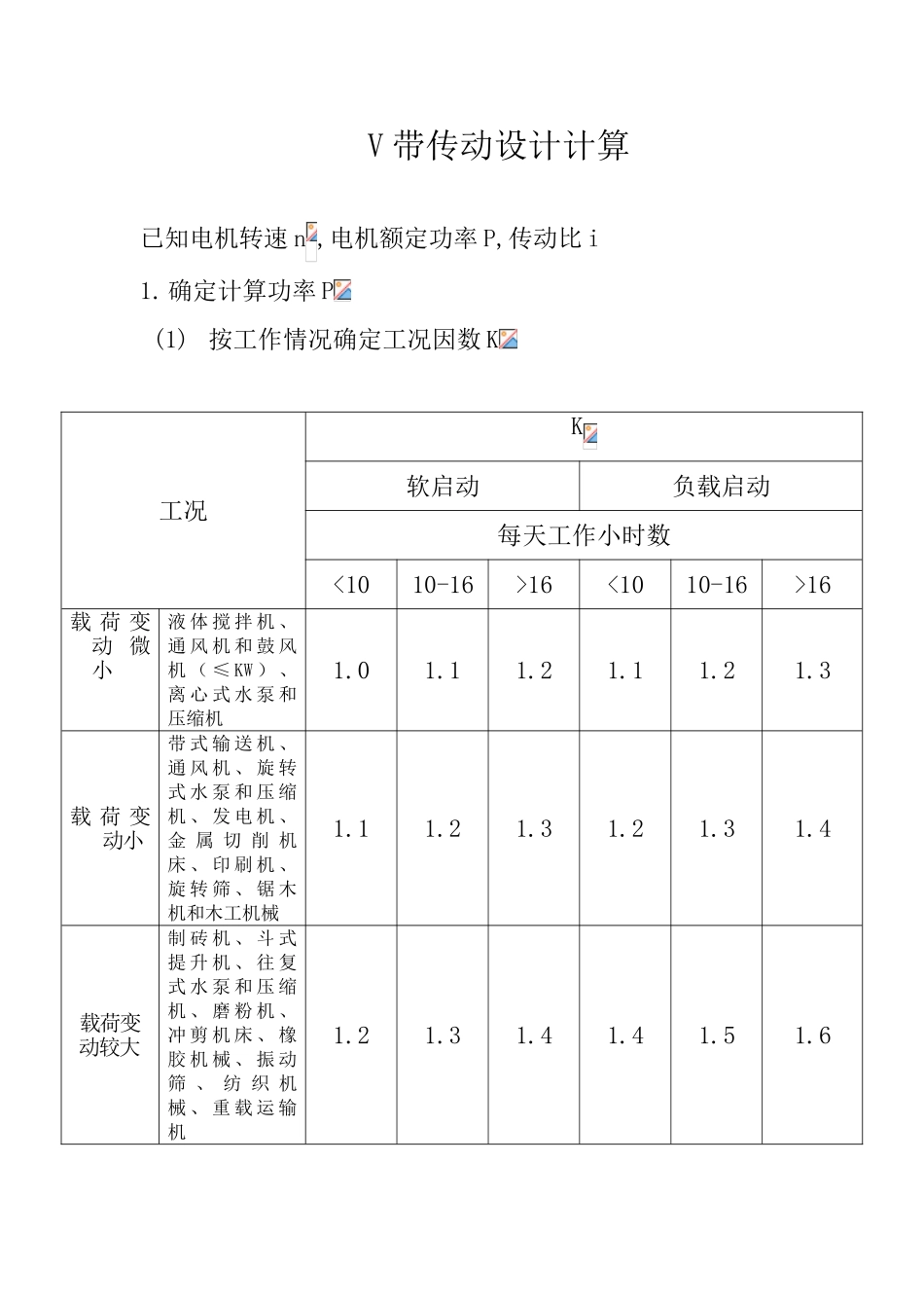 V带传动设计计算流程_第1页