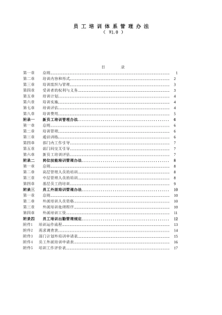 XXXX控股集团公司-员工培训体系管理办法