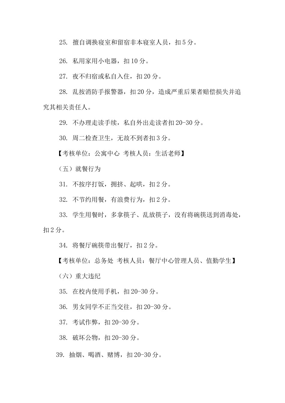 xx中学学生行为考核细则_第3页