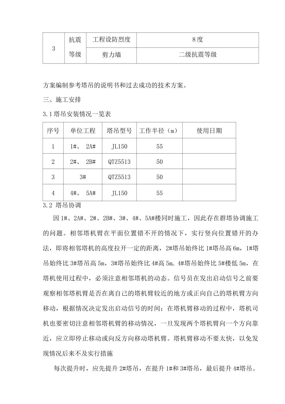 XX住宅小区群塔施工方案_第2页