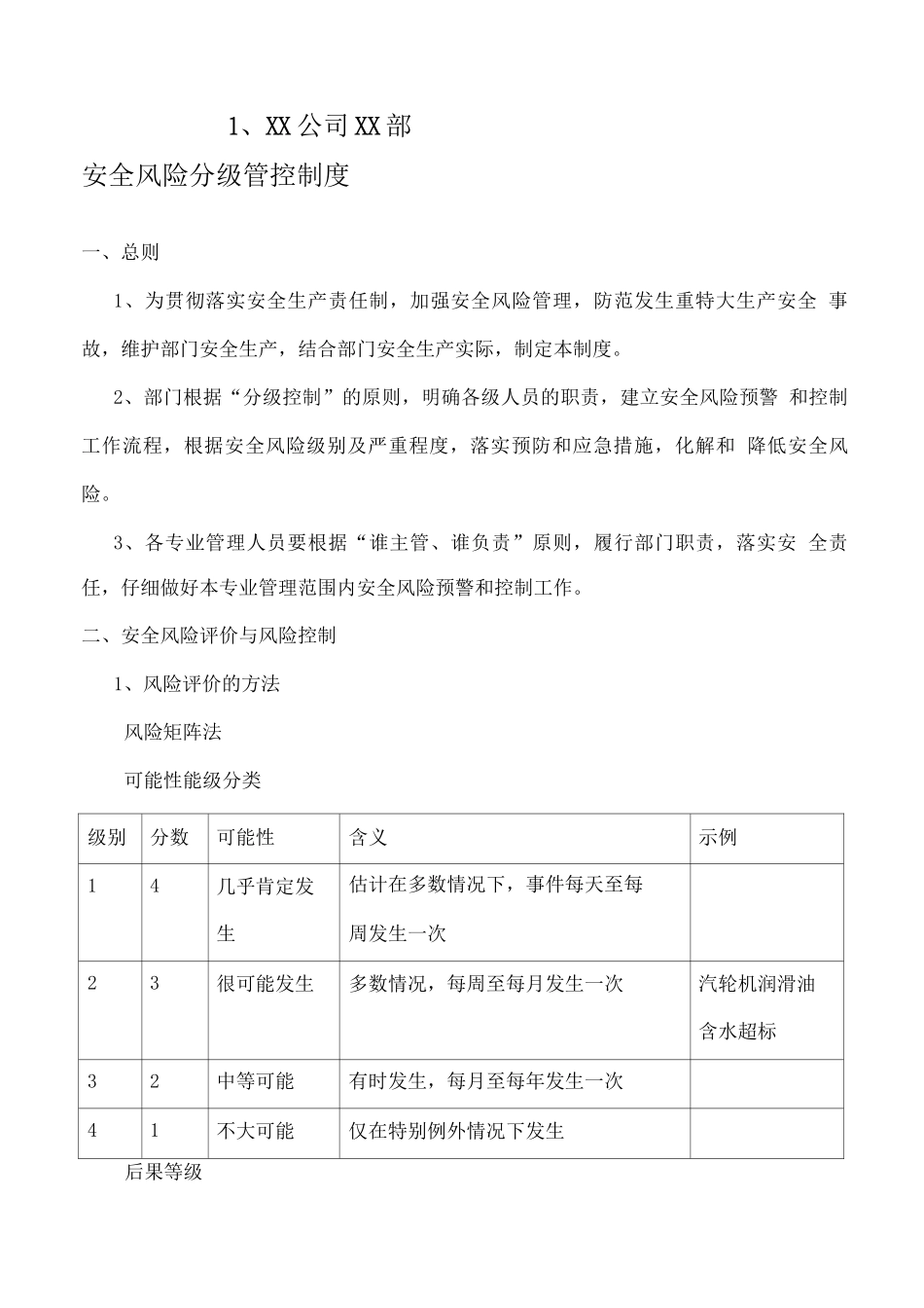 XX公司XX部双重预防体系管理制度_第2页