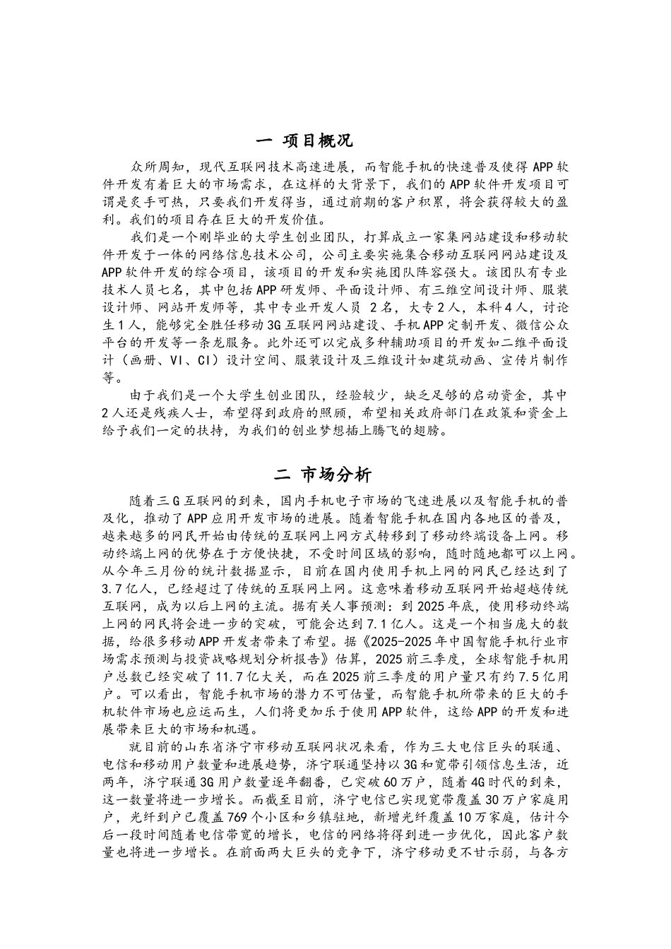 XX软件项目创业计划书_第3页