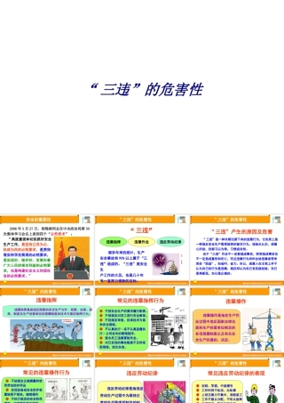 “三违”的危害性专题培训课件