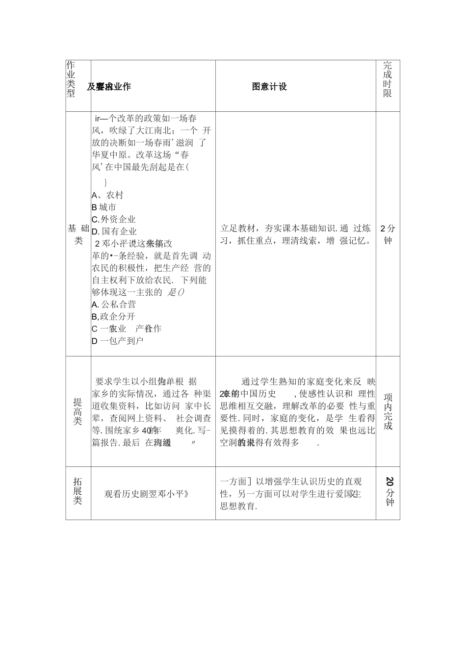 “双减”下初中历史作业设计优秀案例_第2页