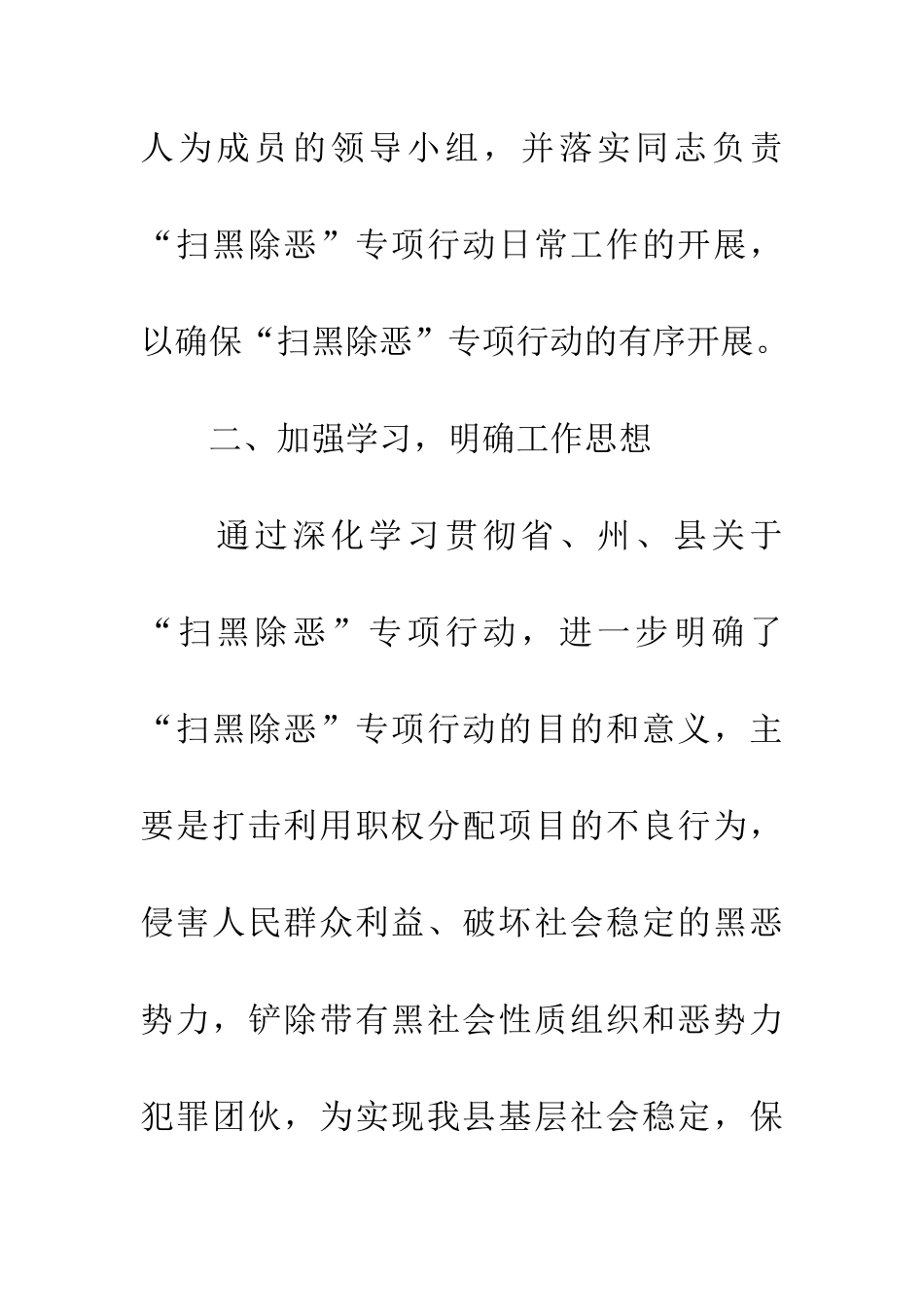 “扫黑除恶”专项行动工作总结_第2页