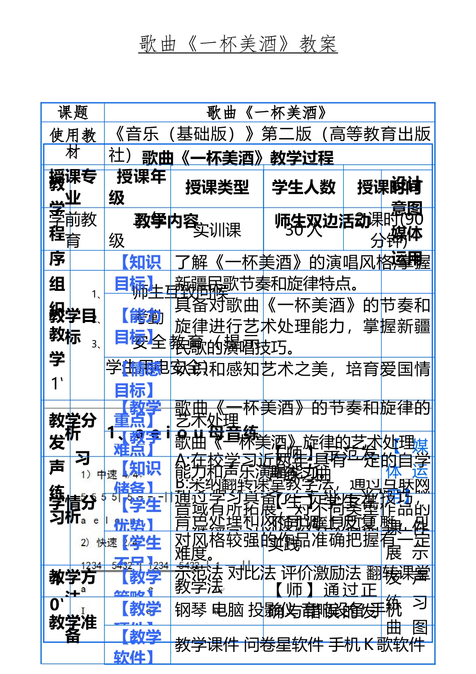 《一杯美酒》教案_第2页
