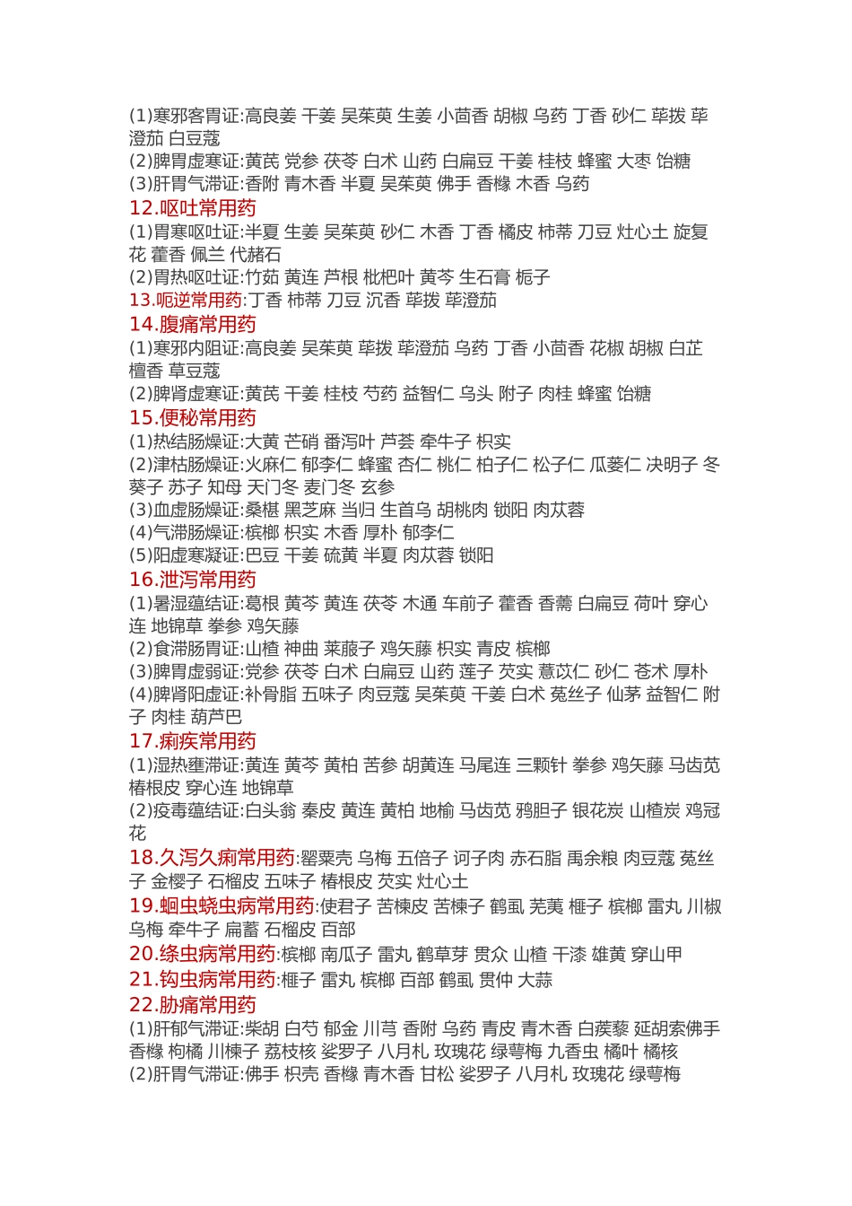 《中药学》百种疾病常用中药_第2页