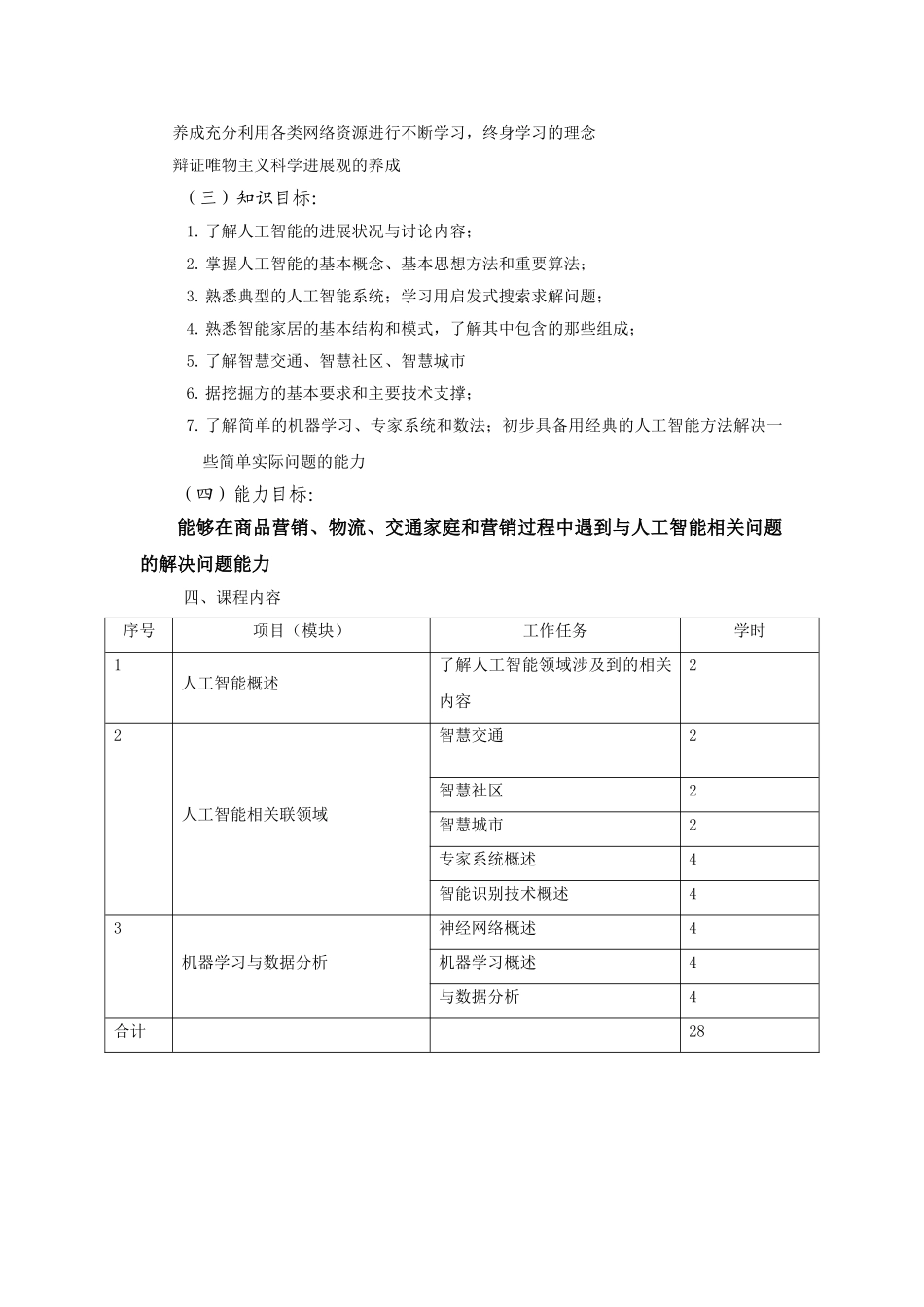 《人工智能》课程标准_第2页