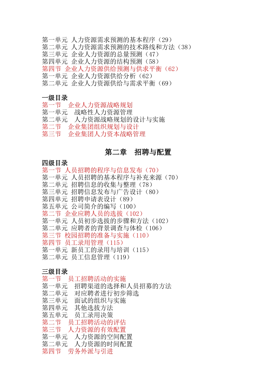 《企业人力资源管理师》全部教材分模块目录_第2页