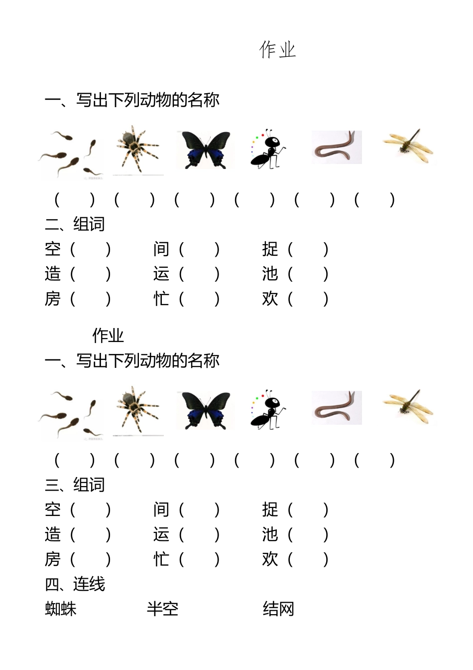 《动物儿歌》练习_第2页