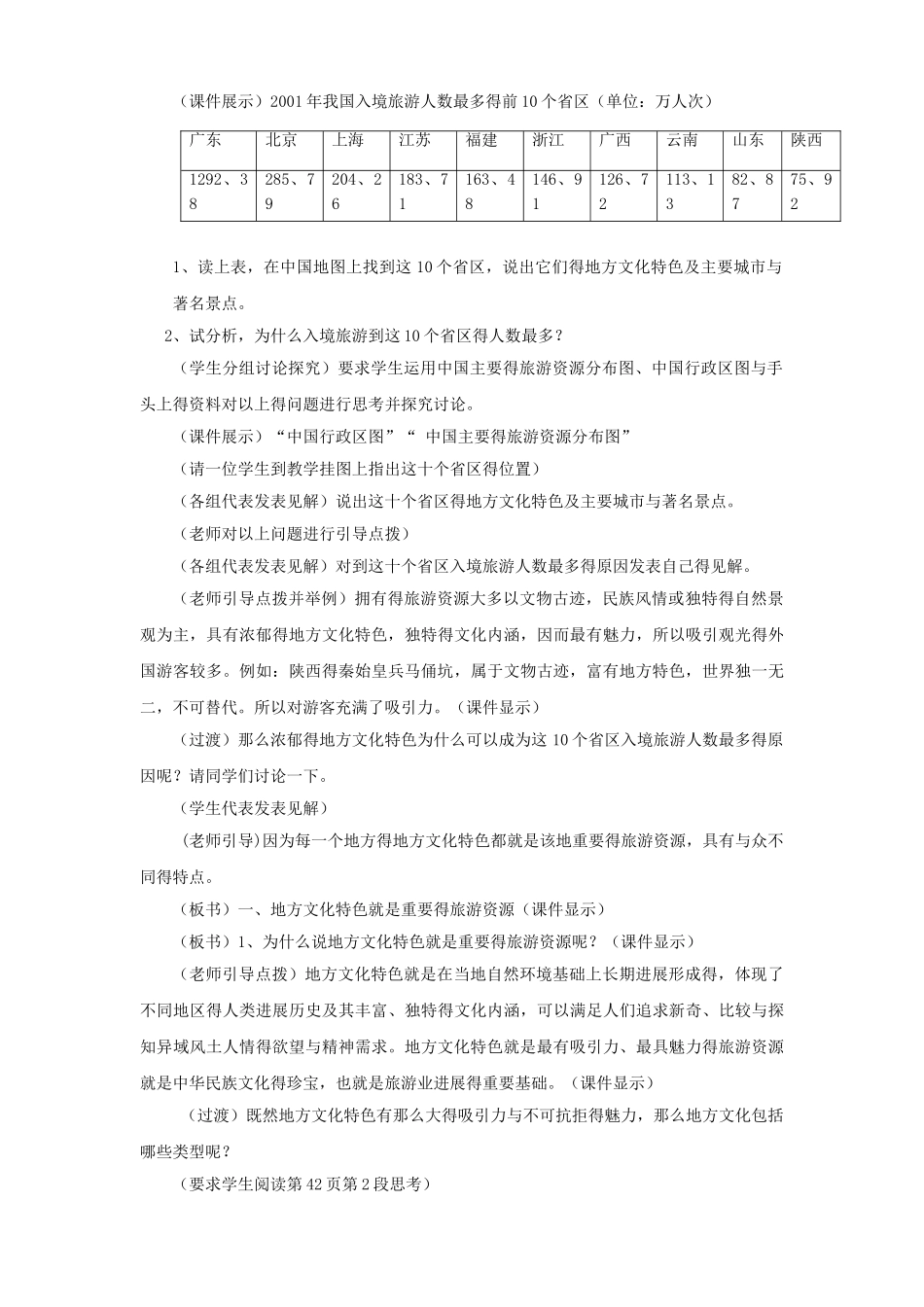 《地方文化特色对旅游的影响》教案_第2页