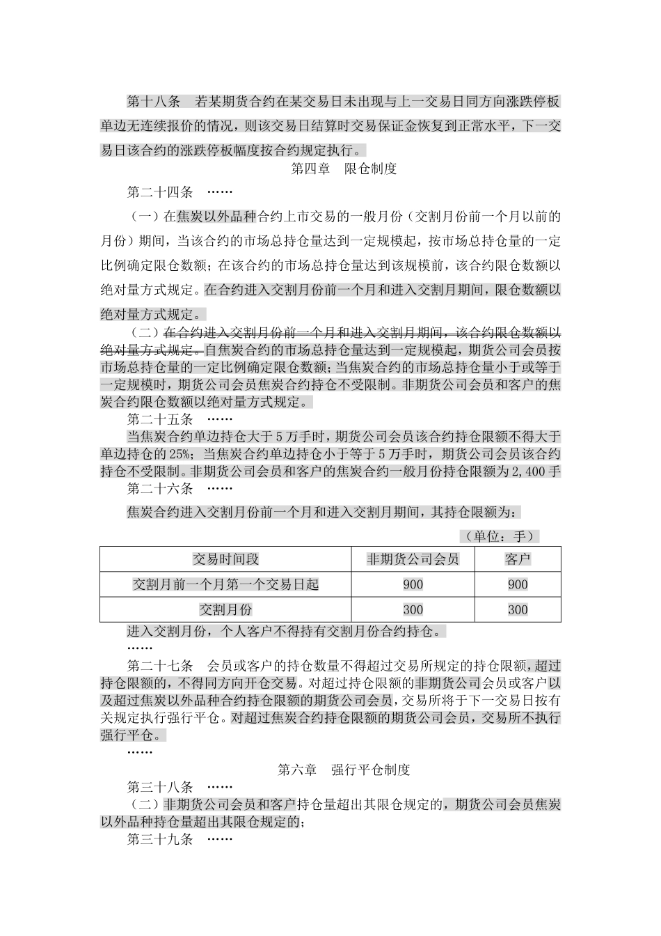 《大连商品交易所风险管理办法修正案》_第3页