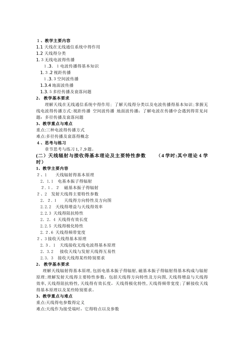 《天线技术》教学大纲_第2页