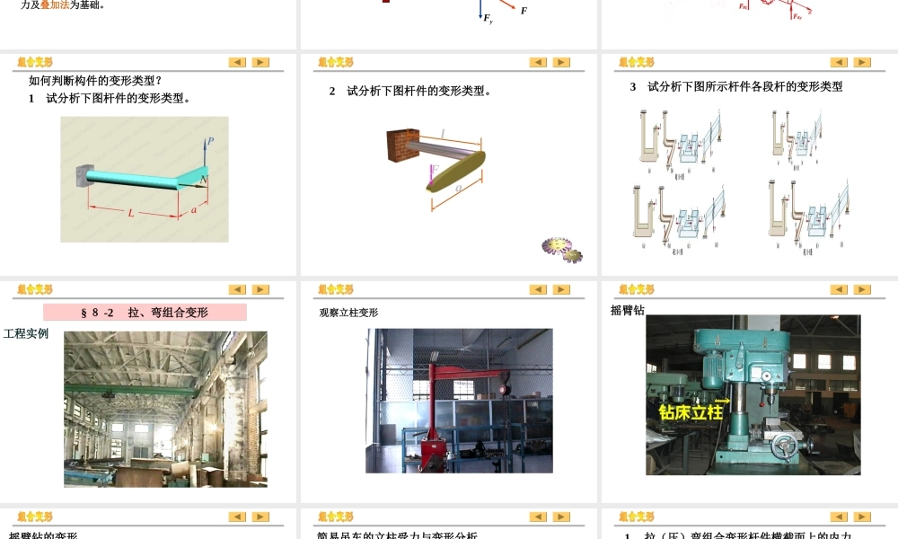 《工程力学》组合变形专题培训课件