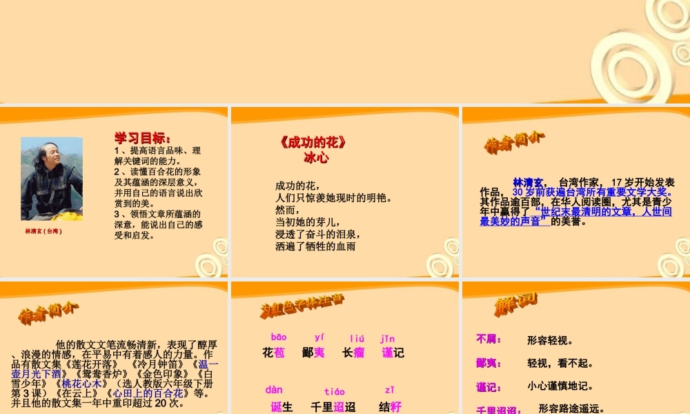 《心田上的百合花开》专题培训课件