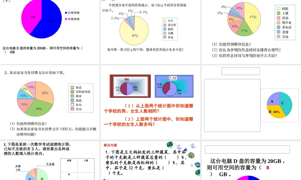 《扇形统计图》专题培训课件