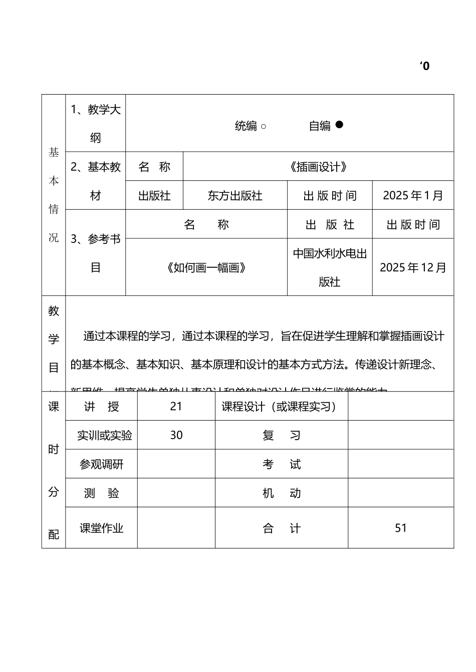 《插画设计》授课计划_第2页