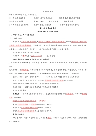 《教育理论基础》知识点整理