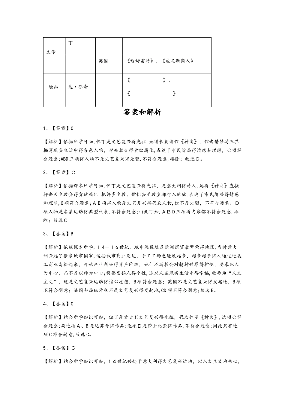 《文艺复兴运动》（历史北师大九上）_第3页