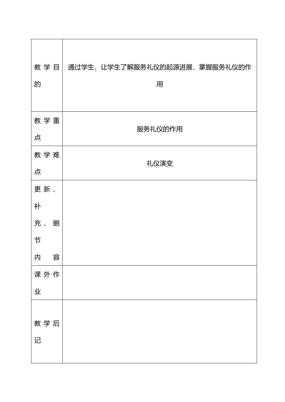 《服务礼仪》优秀教案_第3页