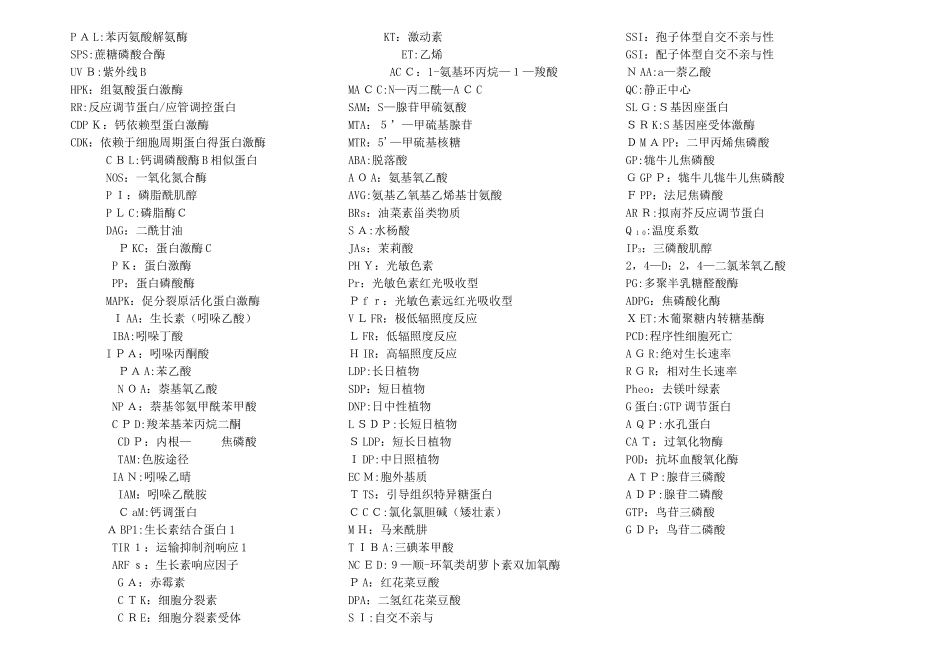 《植物生理学》英文缩写_第3页