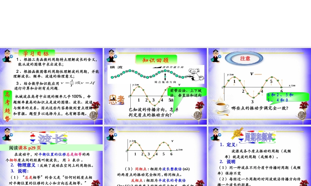 《波长频率和波速》专题培训课件