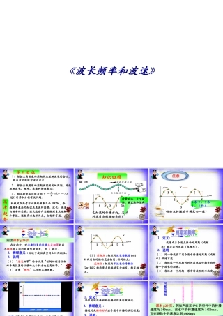 《波长频率和波速》专题培训课件