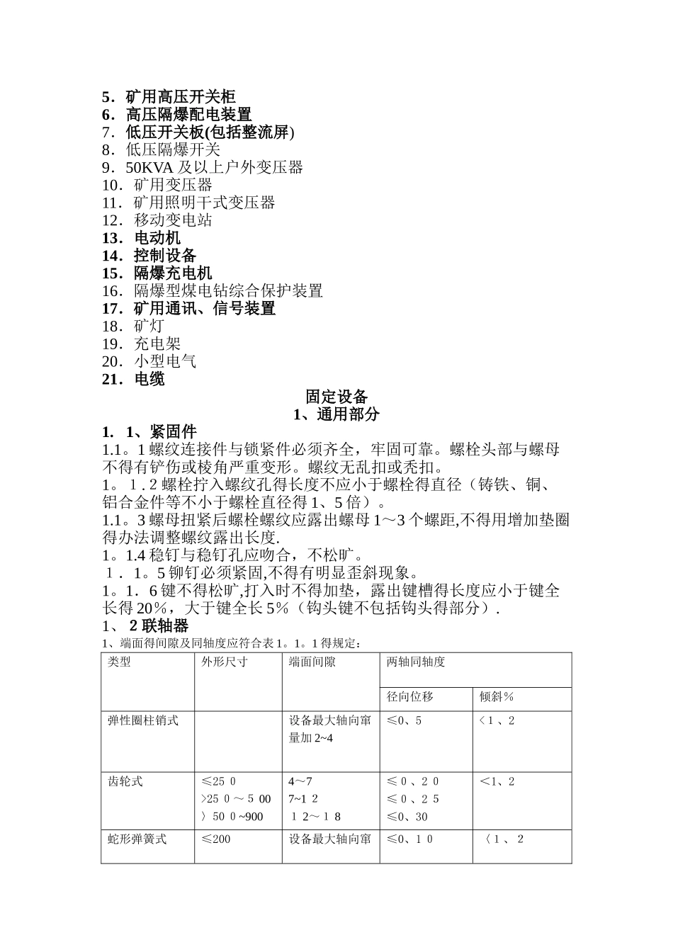 《煤矿矿井机电设备完好标准》_第2页