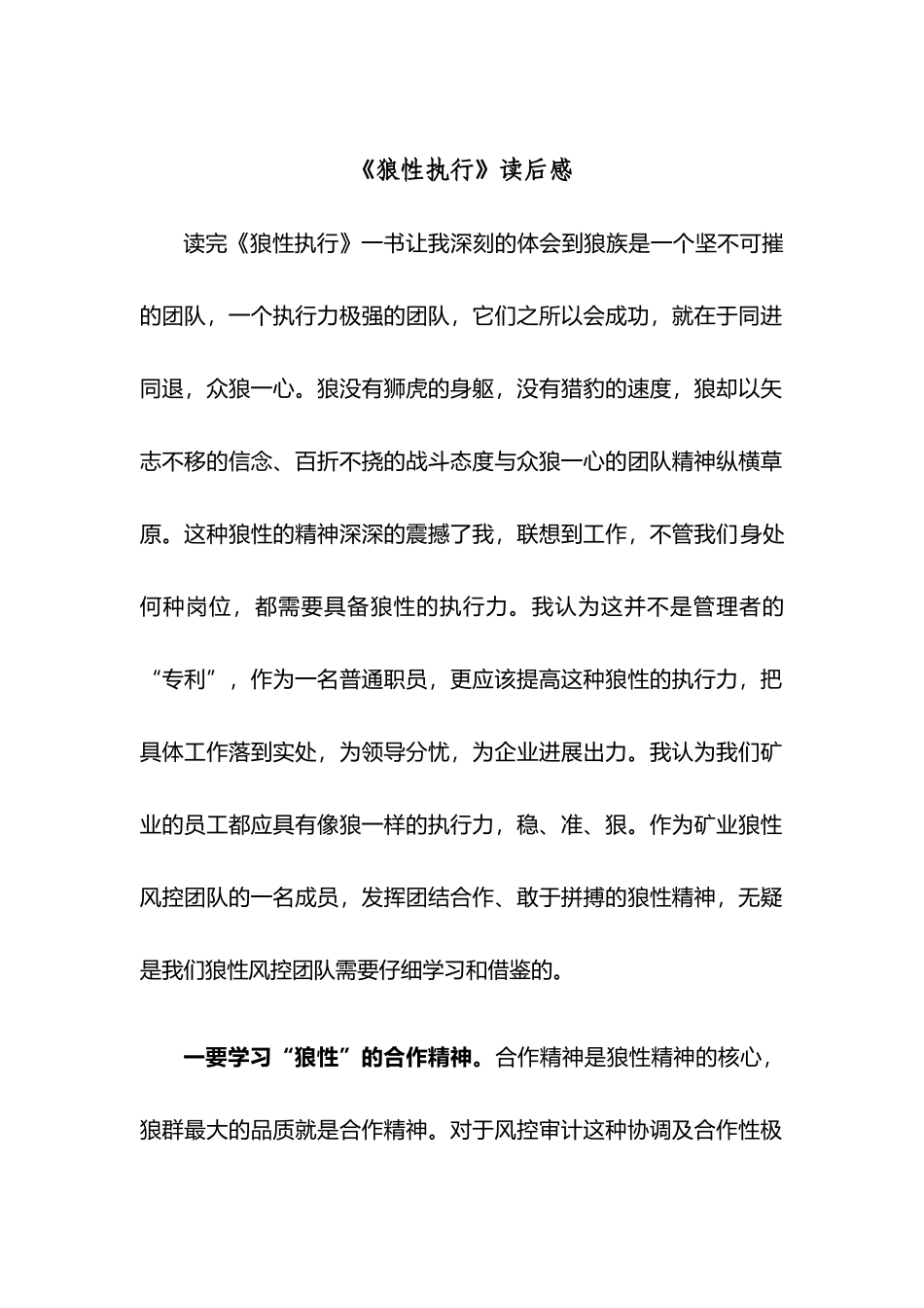 《狼性执行》读后感_第2页