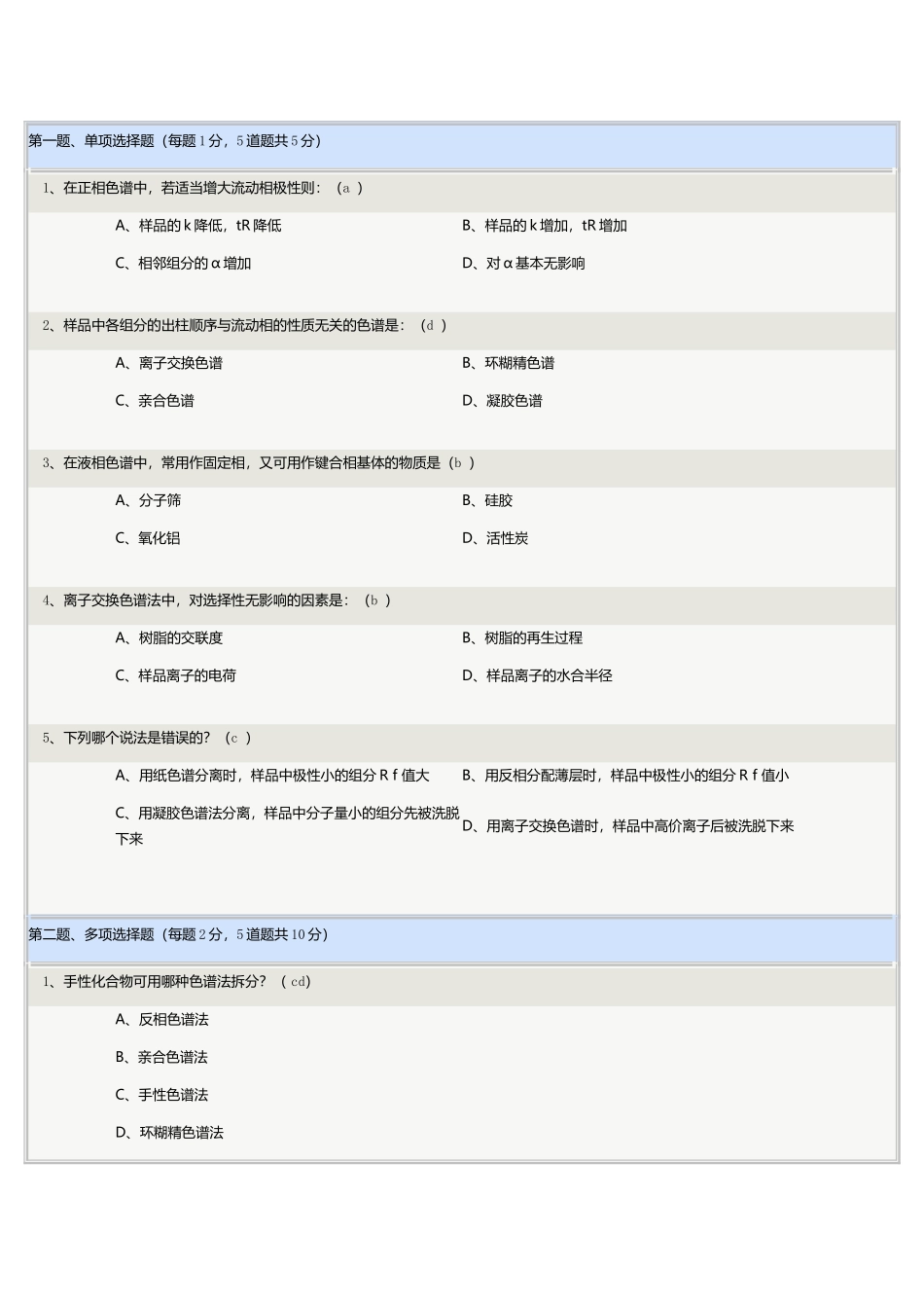 《现代色谱分析》第04章在线测试_第3页